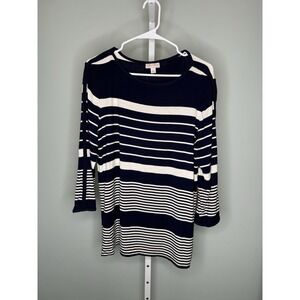 DB Established 1962 Women's Blue And White Striped Shirt XL